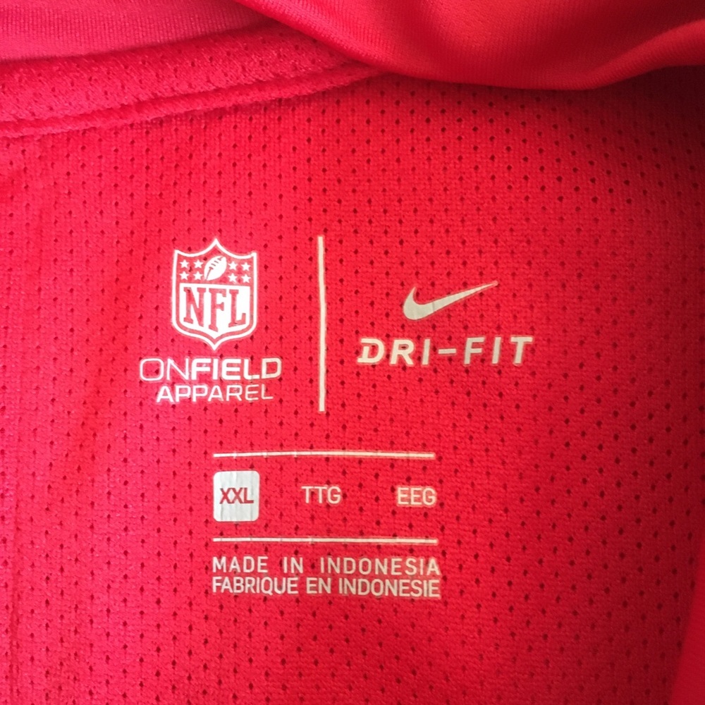 SF 49ers NFL Nike On Field Pullover 1/4 Zip Jacket - Picture 3 of 6